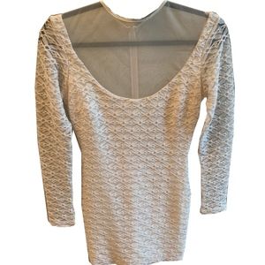 White mesh cocktail dress